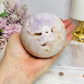 Large Druzy Pink Amethyst Sphere on Stand 608g
