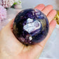Large High Grade Purple Mica Sphere 448g On Stand