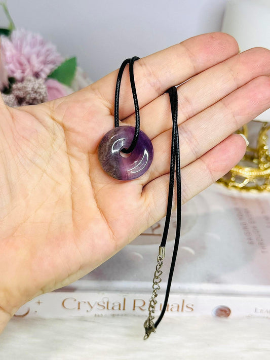 Amethyst Ring on Necklace In Gift Bag