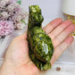 Chunky Large Green Jade Snail 11.5cm 296g