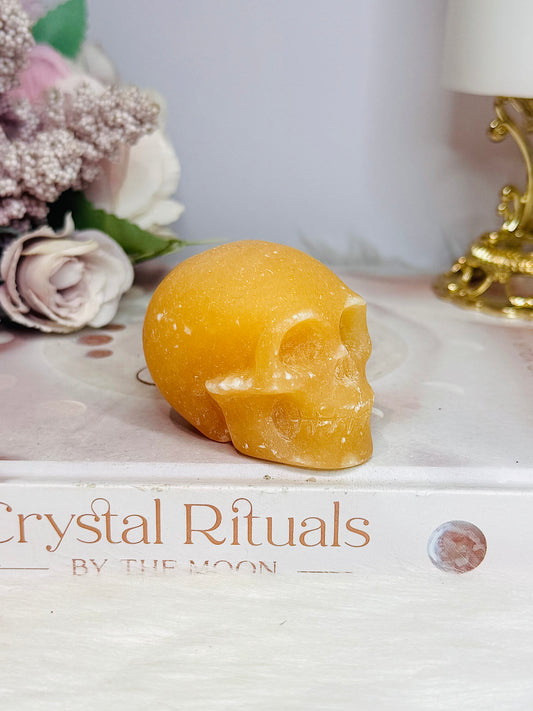 Orange Calcite Skull 6cm