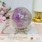 Large High Grade Purple Agate Sphere on Stand 851g