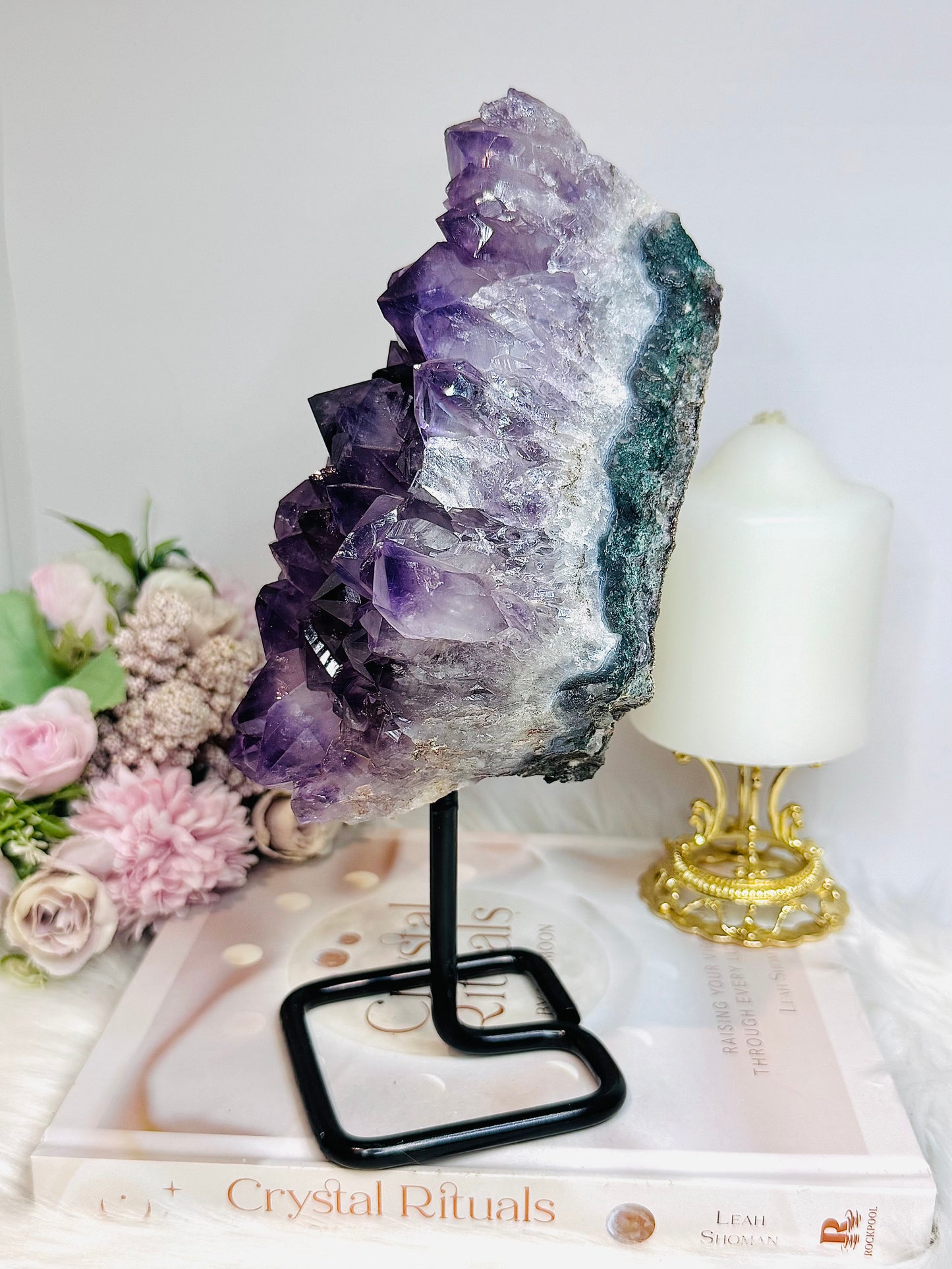 Large High Grade Amethyst Cluster on Stand 25cm 1.59KG