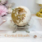 Druzy Flower Agate Sphere on Stand 301g