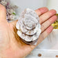 Flower Agate Carved Rose on Stand 8.5cm