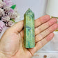 Moss Agate Tower 9cm