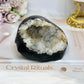 Black Druzy Agate Geode 10cm 469g