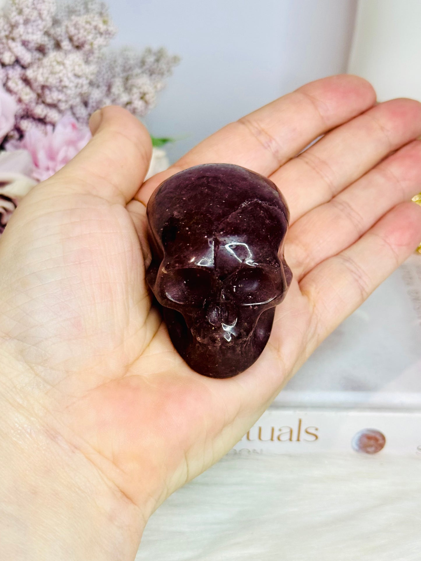 Strawberry Quartz Carved Skull 5.5cm