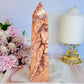 Gorgeous Large 16.5cm Natural Ibis Jasper Carved Tower