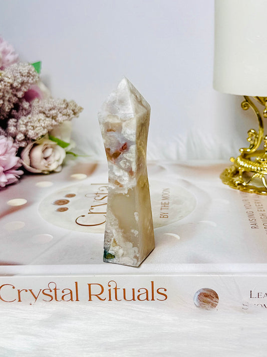 Flower Agate Tower 9cm