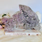 MASTER PIECE!!!! Huge 30cm 3.92KG Amethyst Cluster Carved Dolphin On Stand From Brazil