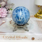 Blue Kyanite Sphere on Stand 397g On Stand