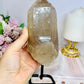 Large Natural Lemurian Smokey Quartz Tower | Freeform on Stand 21cm 1.01KG