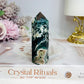 Moss Agate Druzy Tower 8.5cm