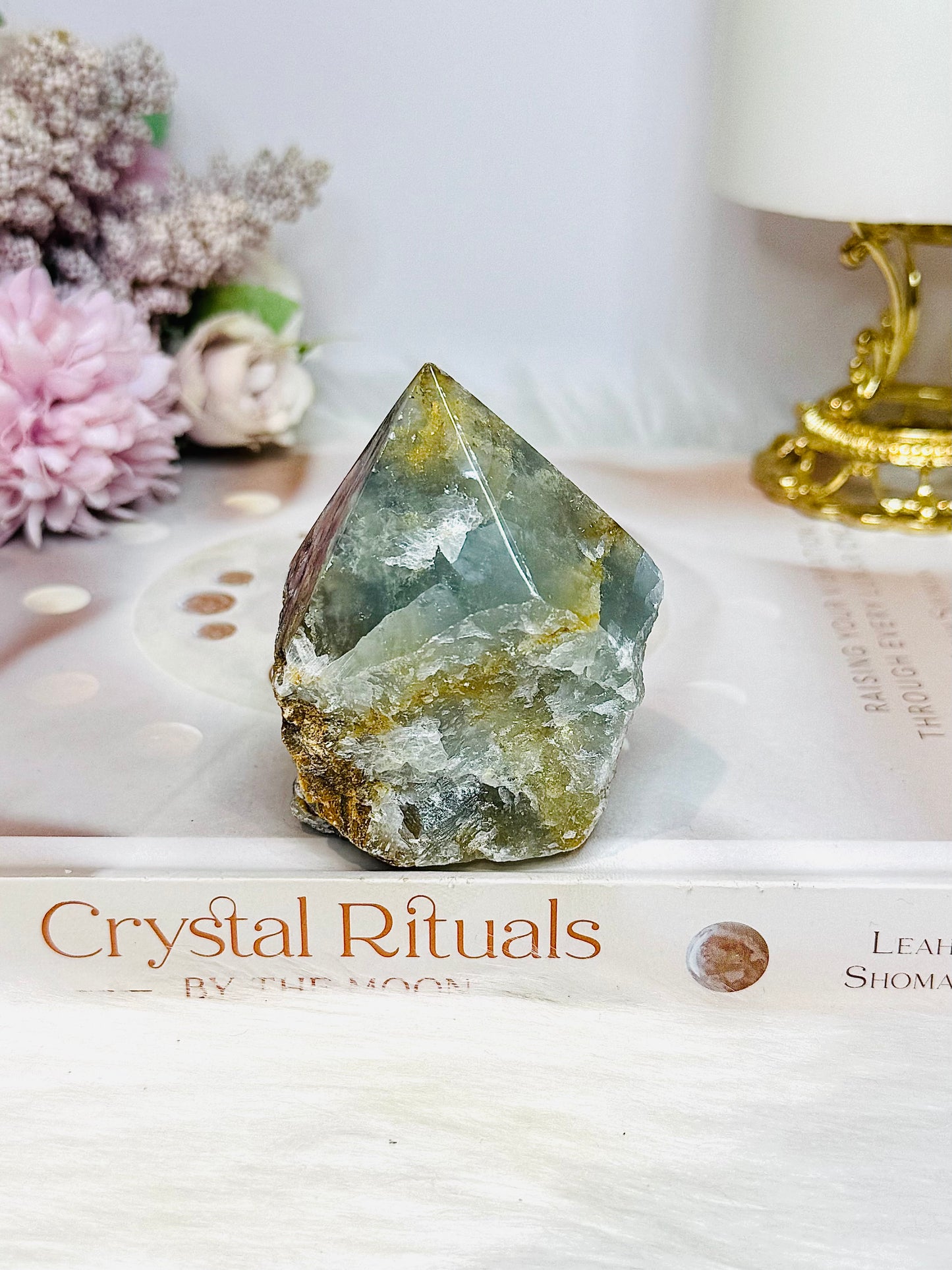 Natural Blue Onyx | Banded Calcite Rough Polished Top 221g