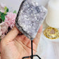Natural Amethyst Cluster On Stand From Brazil 14cm