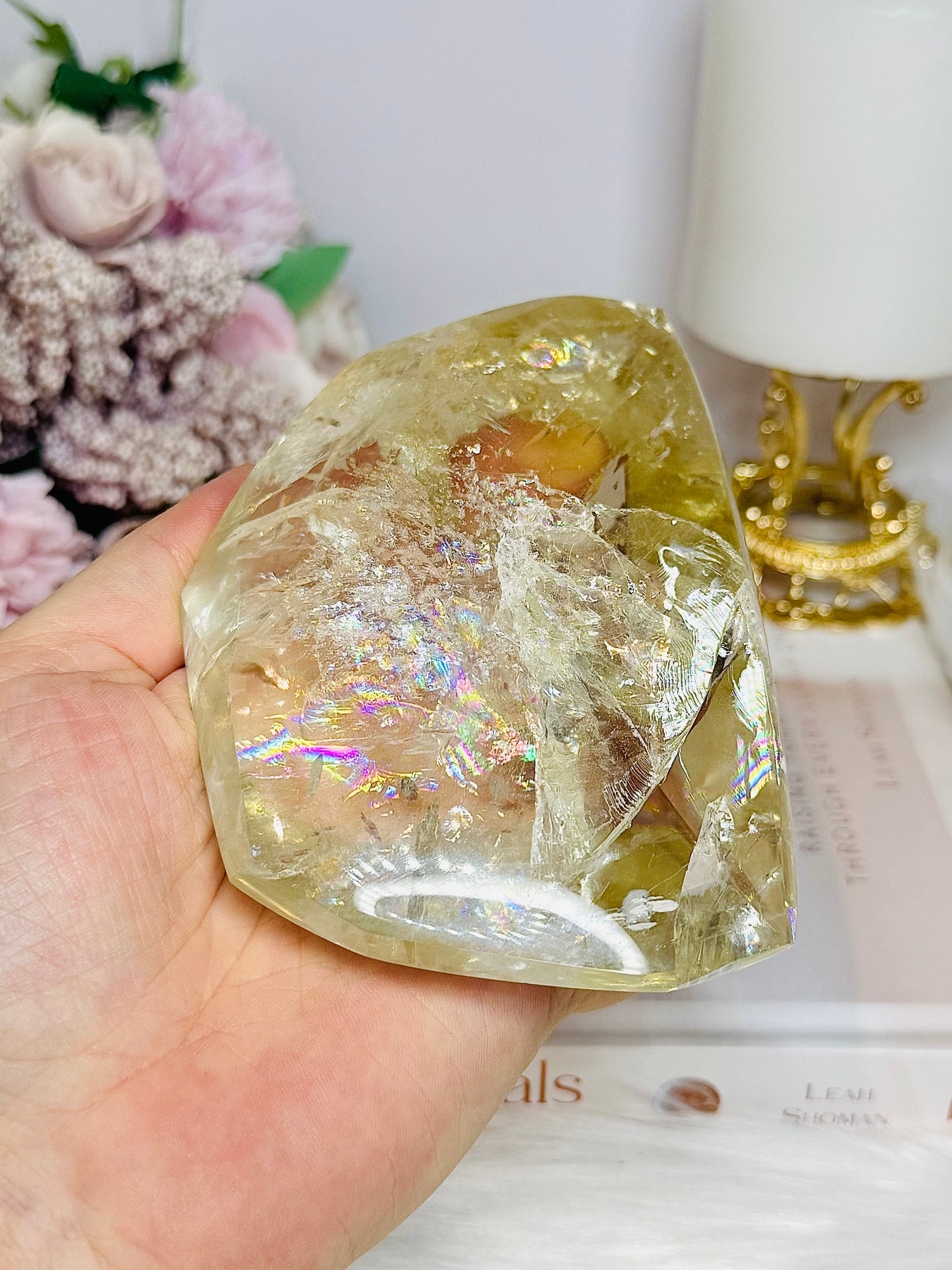 ✨ SALE ✨ Large Citrine Freeform Full of Rainbows 11cm 402g