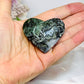 Moss Agate Carved Heart