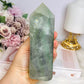 Chunky Large Green Fluorite Tower with Rainbows 15cm 630g