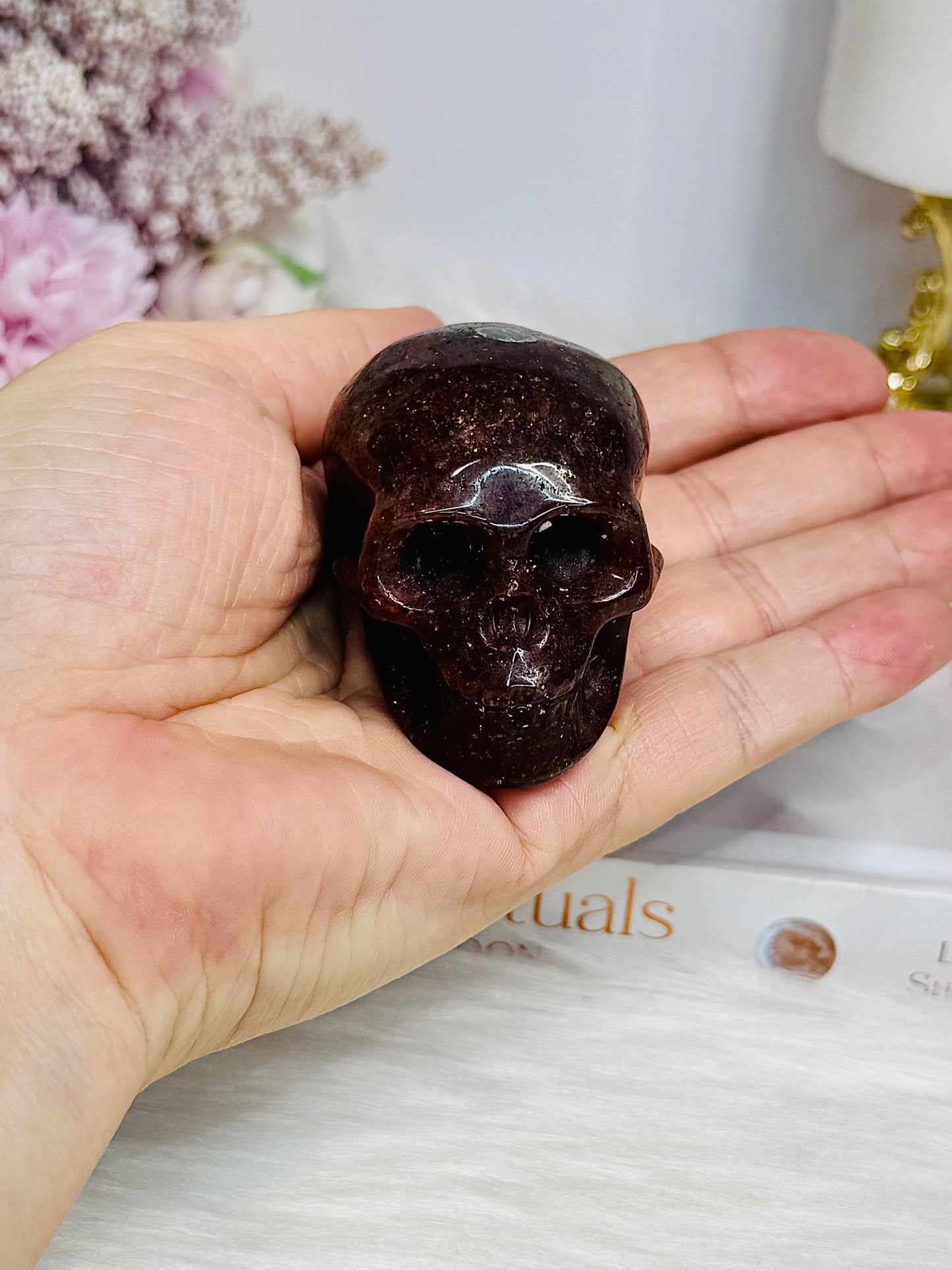 Strawberry Quartz Skull 6cm