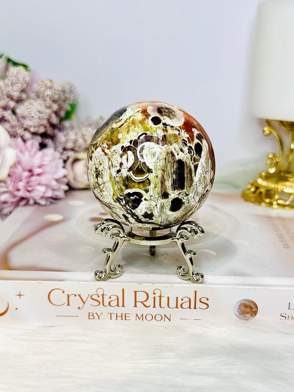 Money Agate Sphere On Stand 273g