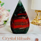 Chunky 10cm Blood Stone Flame