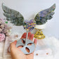 Purple Labradorite Heart with Wings ~ Each piece is full of flash 18cm
