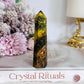 Focus On Your Goals ~ Beautiful Realgar Crystal Tower 8cm
