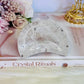 High Grade Clear Quartz Chunky Moon Bowl with Rainbows 9cm