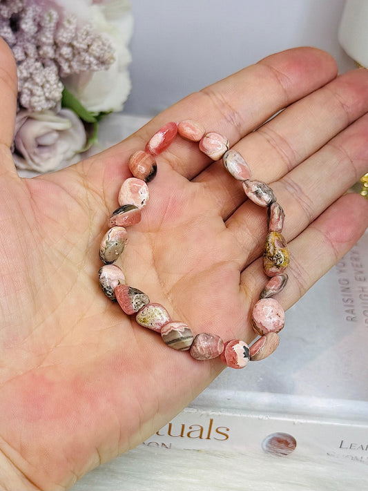 Natural Rhodochrosite Bracelet in Gift Bag