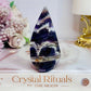 Beautifully Carved Chevron | Dream Amethyst Flame 8.5cm