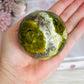 Green Opal Large Sphere on Stand 336grams