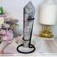 Gorgeous Blue Agate Wand | Tower on Stand 15.5cm