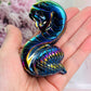 Fertility & Rebirth ~ Amazing Perfectly Carved Titanium Aura Quartz Bright Colourful Snake