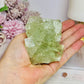 Light Green Transparent Cubed Fluorite Specimen 7cm 255g