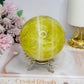 Large Citrine Sphere With Rainbows (heat treated) On Stand 890g