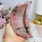 Large Rhodonite Moon Bowl 449g