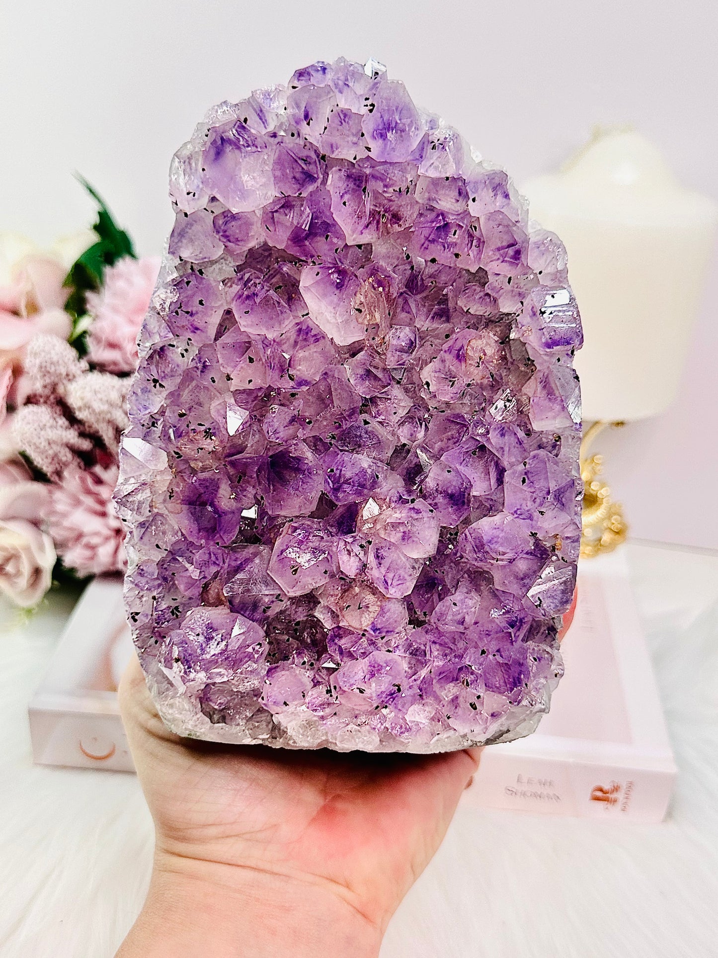 Wow! Stunning Large 1.78KG 15.5cm Amethyst Base Cut Cluster Freeform From Brazil Absolutely Gorgeous