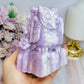 Large Kunzite Carved Owl 698g 11cm