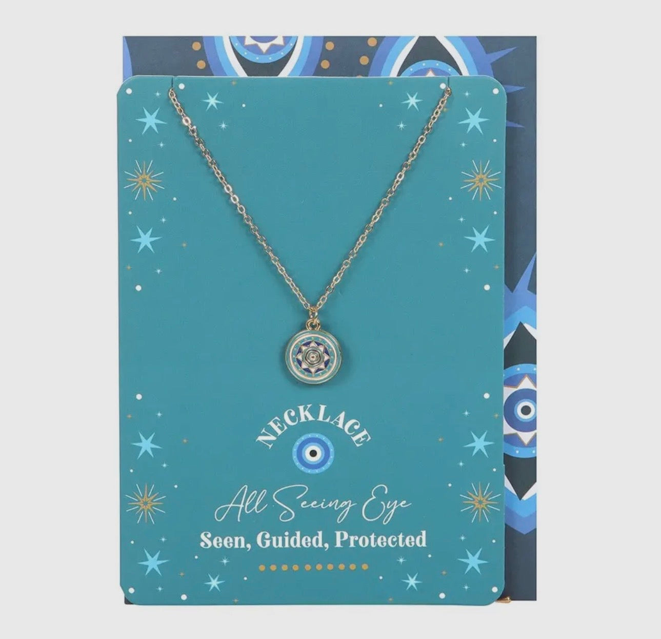All Seeing Eye Necklace Gift & Greeting Card
