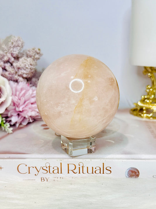 Large Rose Quartz Sphere on Stand 465g