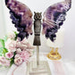 Stunning Large 24cm Chevron | Dream Amethyst Wings on Owl Stand