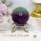 High Grade Fluorite Sphere On Stand 272g