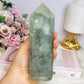 Chunky Large Green Fluorite Tower with Rainbows 15cm 630g