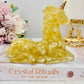 Citrine Filled Resin Unicorn Large 12cm