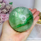 Large Green Fluorite Sphere Full of Rainbows 777g