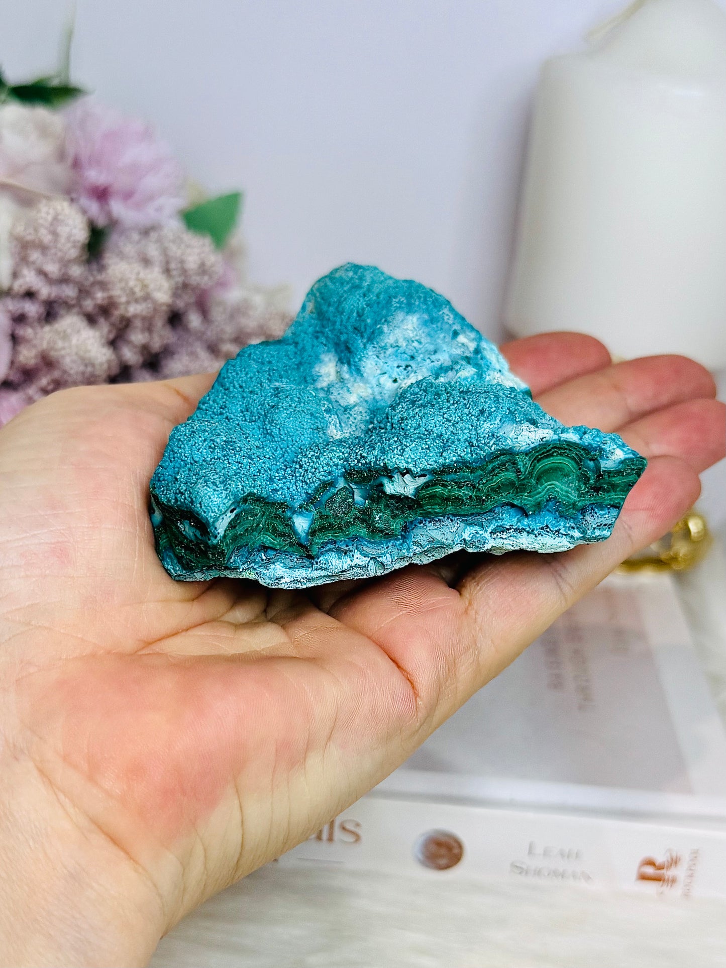 Large Malachite | Chrysocolla Polished Natural Freeform 9cm 232g