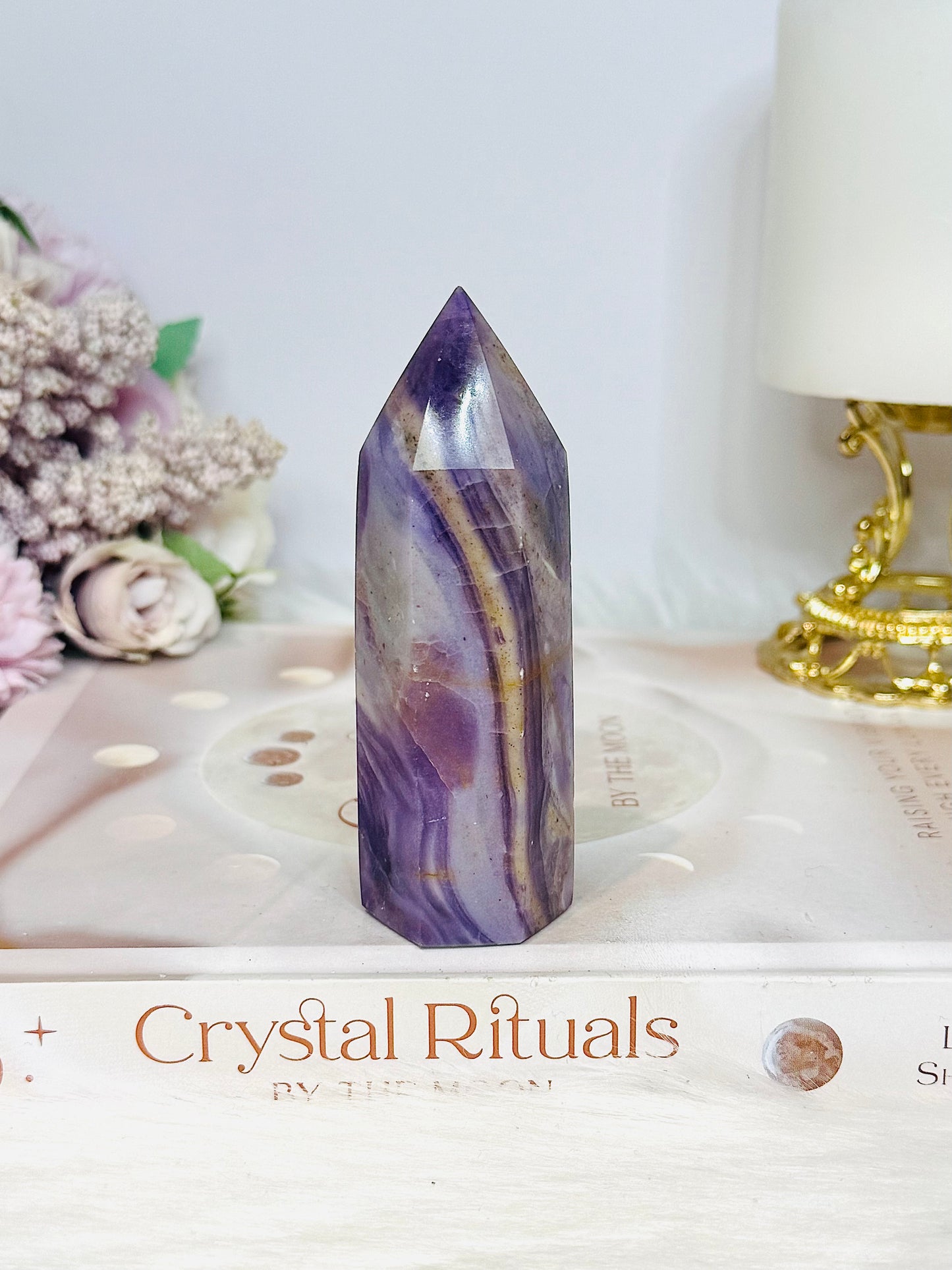 Purple Fluorite Tower 9.5cm