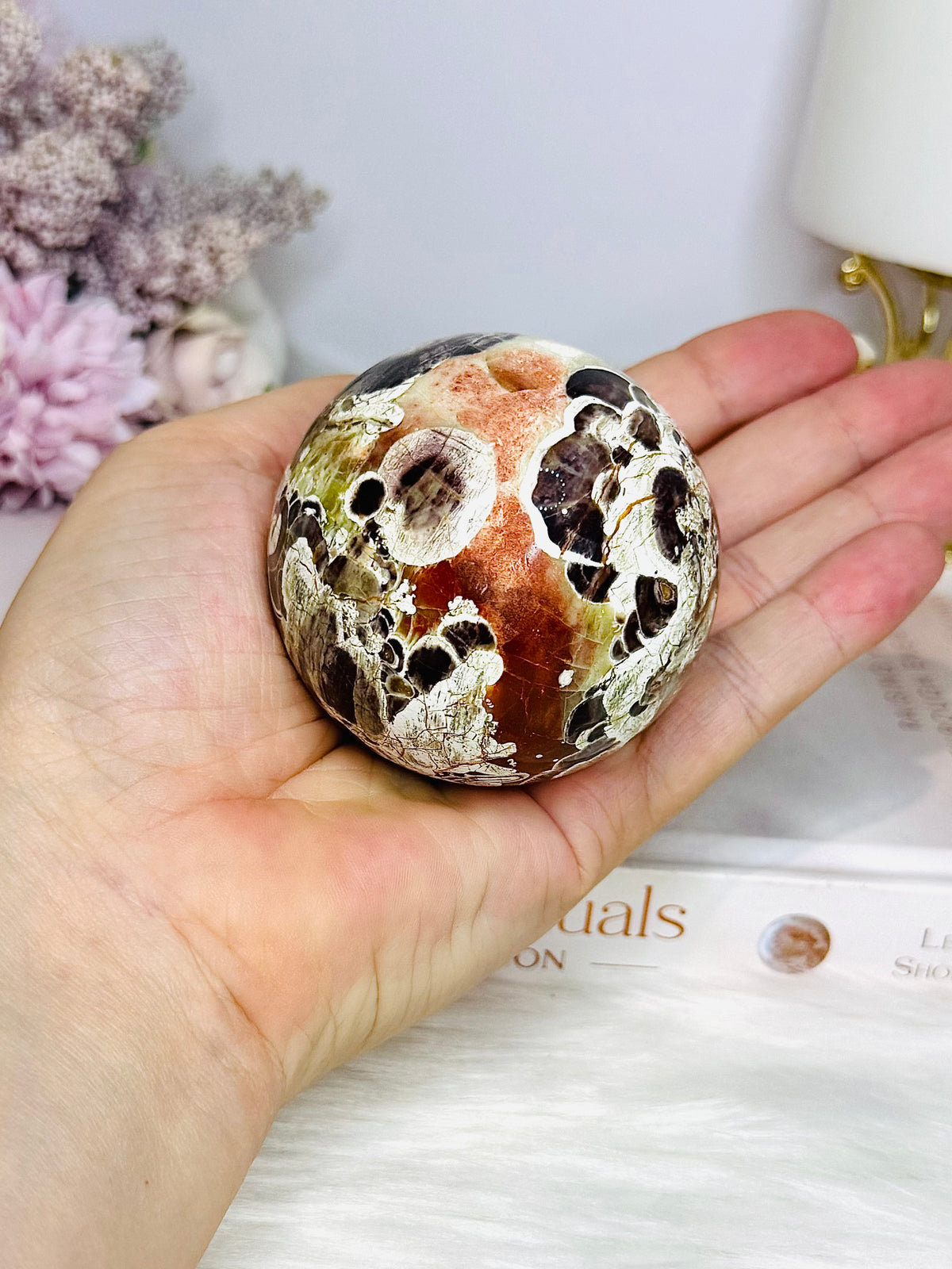 Money Agate Sphere On Stand 273g