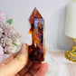 High Grade Fire Quartz Tower Full of Rainbows 8cm
